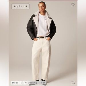 J. Crew Ecru Barrel Leg jeans size 27 fit like a 28